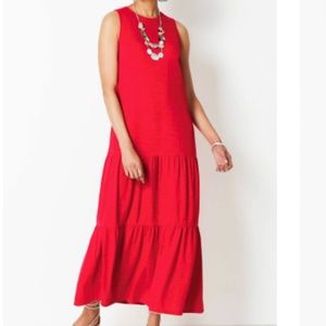 JJill Perfect dress for beach or July 4th and cardigan for at night.